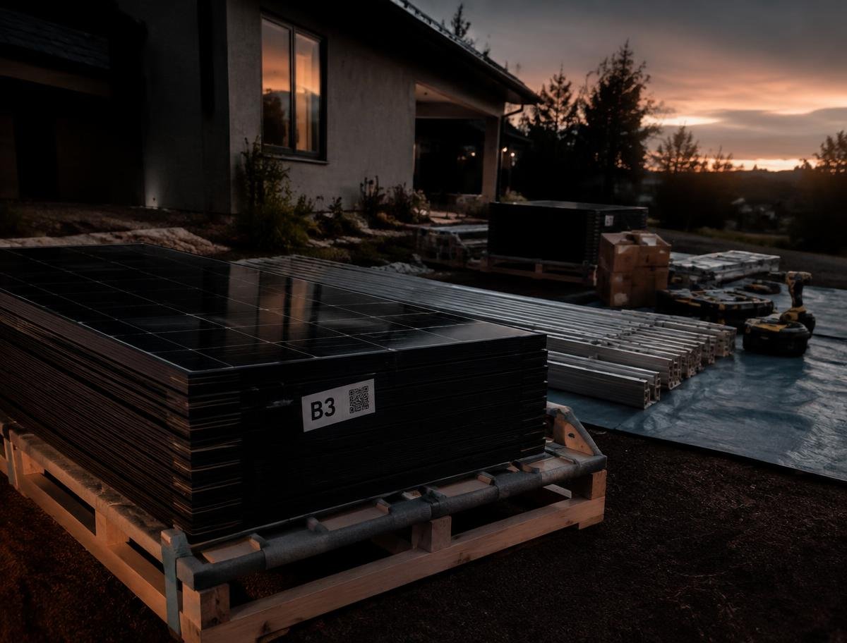 Solar equipment organized for a careful detach and reset